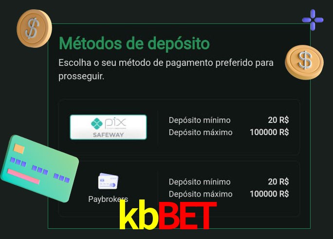 O cassino kbbet oferece uma grande variedade de métodos de pagamento